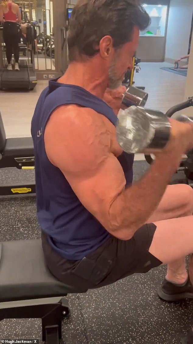 He captioned the video: “No days off – except tomorrow.  #wordwolverineagain