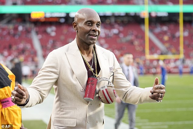 Rice spent 15 seasons in San Francisco, where he helped the 49ers win three Super Bowl titles