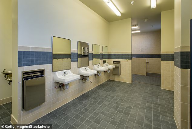 Removing mirrors proved effective as school officials noticed fewer bathroom visits and students spent less time there.  (Image: stock photo of a bathroom)