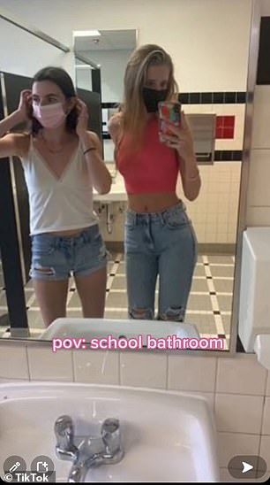 A social media user, not from Southern Alamance Middle School, shared videos recorded in their school's bathroom