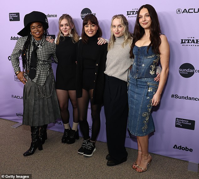 The film's director, Megan Park (second right), joined the ladies of her film, including Brooks, Stella, Plaza and Ziegler, at the Eccles Center Theater