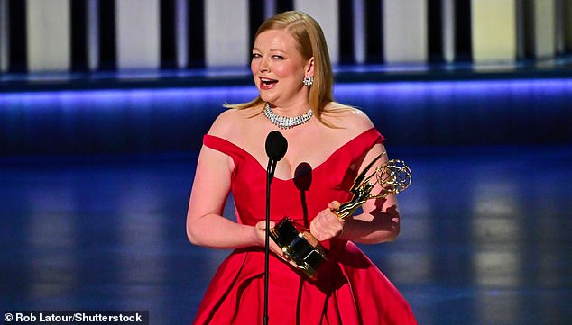 Sarah dedicated her Emmy Award win to her daughter on Monday evening, after the 36-year-old Australian actress and her husband Dave Lawson welcomed their first child into the world in May last year