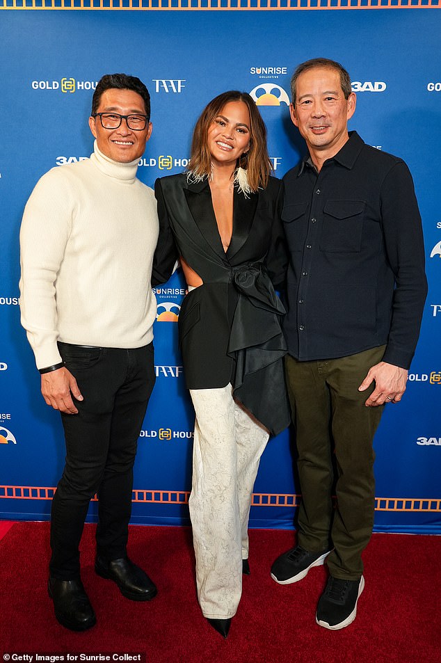 The premiere was hosted by Sunrise Collective – the first official AAPI house created by Daniel Dae Kim's production company 3AD, Gold House and The Asian American Foundation (TAAF).  Teigen also posed for photos with the Hawaii Five-0 star and TAAF CEO Norman Chen