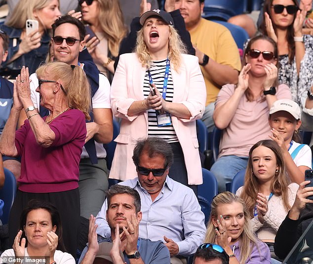 Her infectious enthusiasm and beaming smile were a testament to the fun day she had watching the gripping tennis match