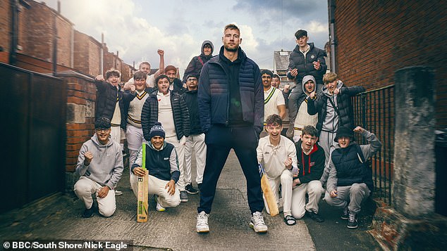 Flintoff has quietly returned to TV work for the first time since the horror crash.  Pictured: Series one of Flintoff's Field of Dreams