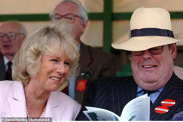 Former Conservative MP Nicholas Soames has been a close friend of both Charles and Camilla for years and often accompanied them to the races.  Could Camilla be making fun of Mr. Soames' rather battered and ragged hat?