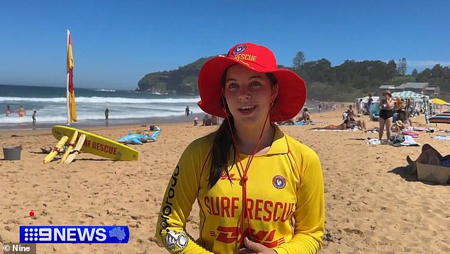 A 16-year-old surf lifesaver named Saskia (pictured) battled the pounding swell to get all three boys back to safety at Warriewood Beach