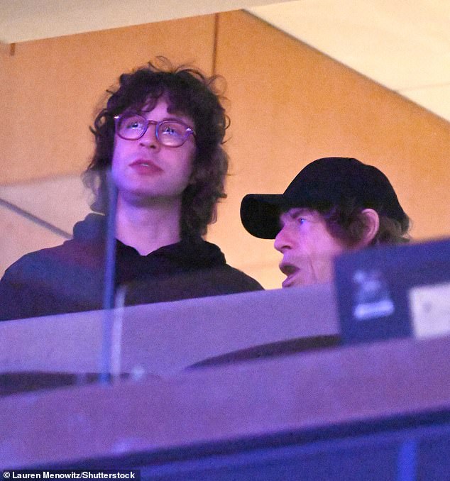 Sir Mick Jagger seemed in good spirits as he watched the New York Knicks beat the Toronto Raptors at Madison Square Garden on Saturday night.