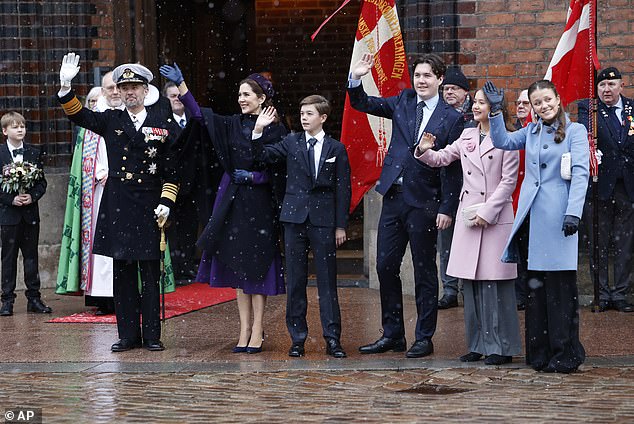 The Danish royal family is going to church for the first time since King Frederik was proclaimed monarch on January 14