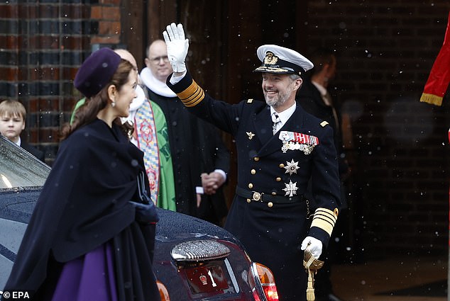 The royal couple seemed happier than ever to arrive before the church service