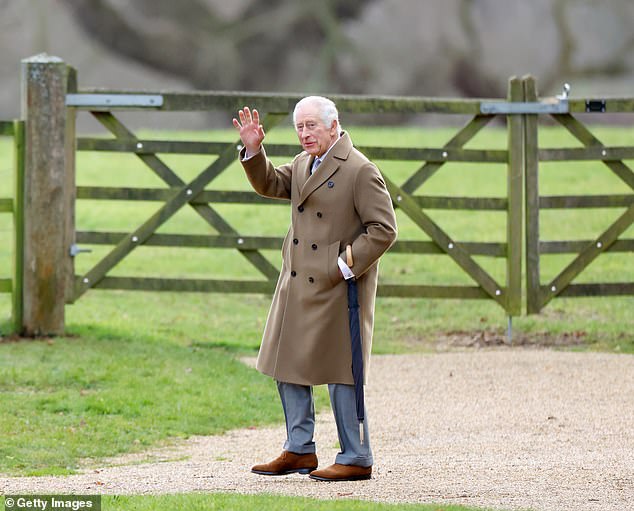 The 75-year-old monarch will undergo surgery for an enlarged prostate next week and is currently resting at the Sandringham estate (pictured January 7)