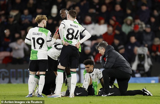 There was anger in the Liverpool camp in the first half after a nasty challenge on Luis Diaz