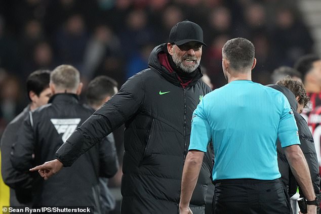 Klopp sought an explanation after Justin Kluivert was not sent off the field by match officials