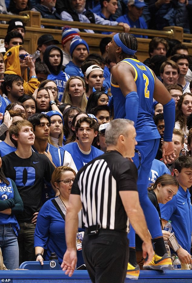 Distraught Cameron Crazies look up to Blake Hinson after the Pitt star easily outwitted Duke