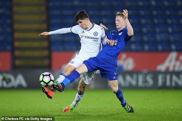 Brown (right) played against the likes of Mason Mount (left) during his time at Leicester's academy