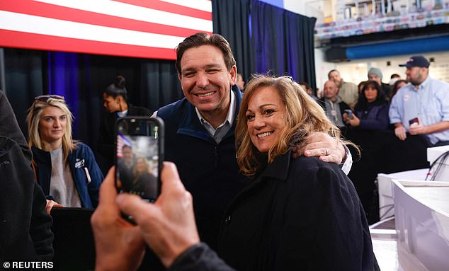 DeSantis posed for selfies with supporters in Myrtle Beach on Saturday