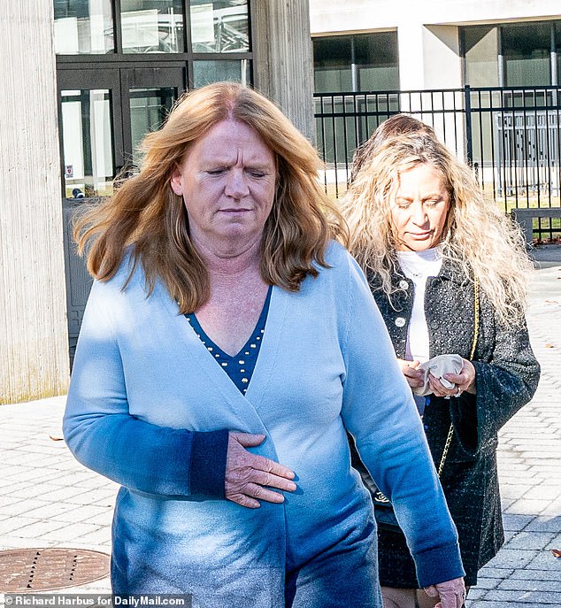 The inmate's ex-wife, Asa Ellerup (pictured), who filed for divorce six days after his arrest, has visited him in prison three times in the past six months, Toulon said.