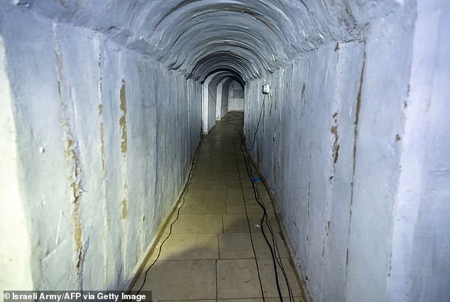 The Israeli army has discovered a kilometer-long booby-trapped tunnel in which Hamas is believed to have held about twenty hostages.