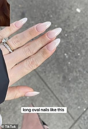 Chloe, who works at resale site Poshmark, thinks square/oval manicures are the new choice for Gen Z