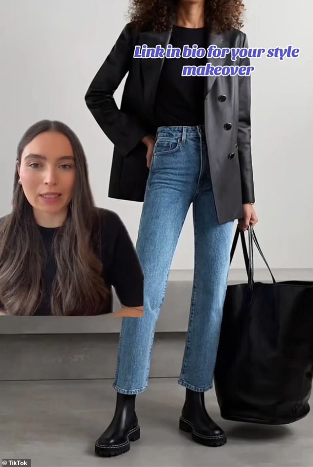 The image consultant suggested replacing the leather leggings with a leather blazer so you can wear it with your Chelsea boots for a young, fresh look