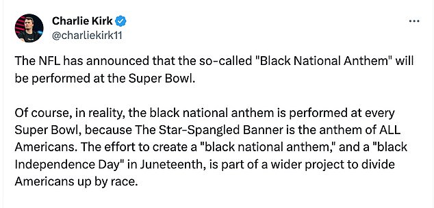 1705896989 397 Outrage as NFL announces black national anthem Lift Every Voice