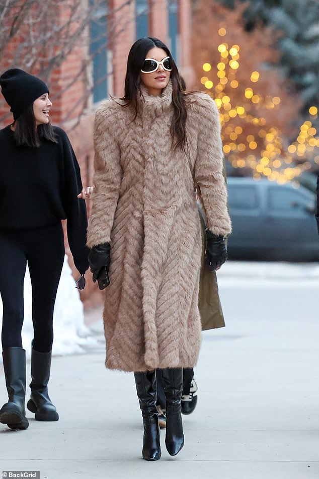 Well-heeled: Kendall Jenner in Aspen last month