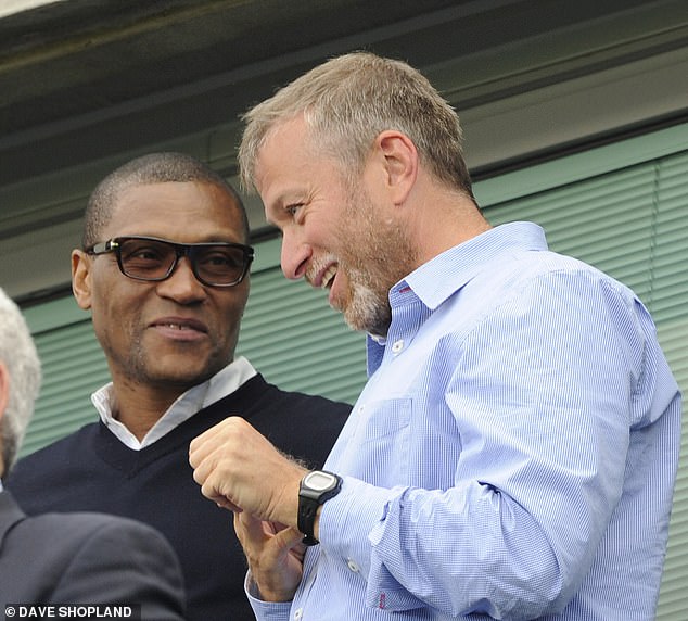 His father Michael Emenalo (left) was technical director during the time of Roman Abramovic