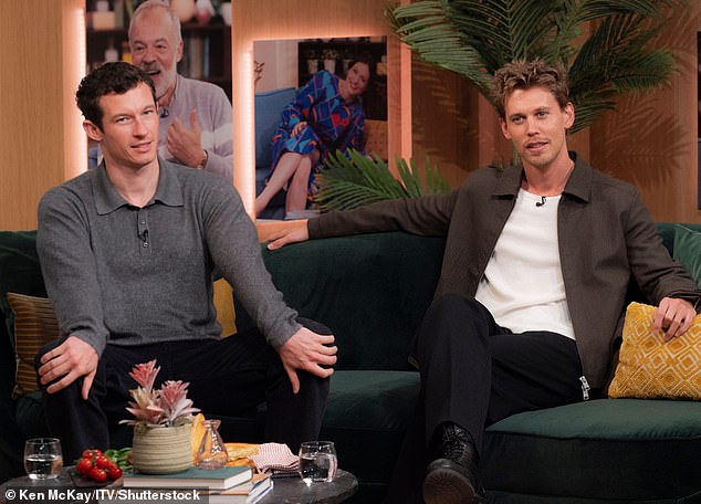 The Hollywood heartthrob, 32, brought some A-list energy to the daytime show as he appeared on the couch alongside his Masters of the Air co-star Callum Turner