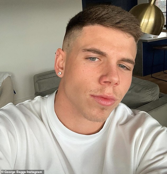 The cheating came to light when George (pictured) appeared on Chloe Burrows' YouTube series, where he revealed he had kissed Anna during a game played with the Love Island presenter.