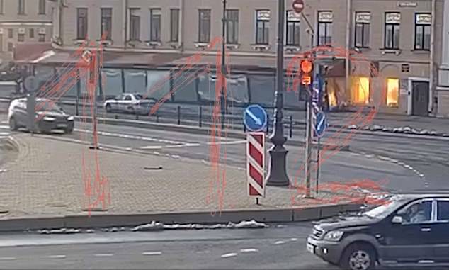 The moment of the explosion that killed Vladlen Tatarsky, the Kremlin's top war blogger, and injured dozens of people