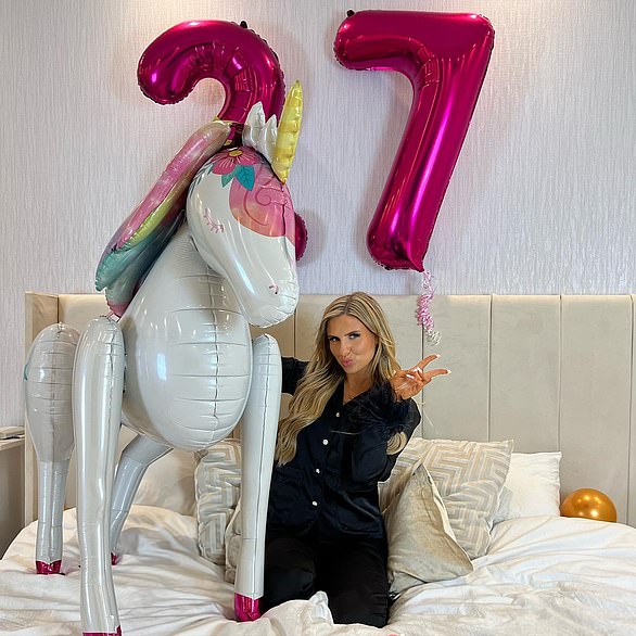 27!  Chloe celebrates her birthday in style with statement balloons