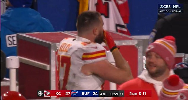 Travis Kelce angered excited Buffalo Bills fans as the Kansas City Chiefs closed in on a win