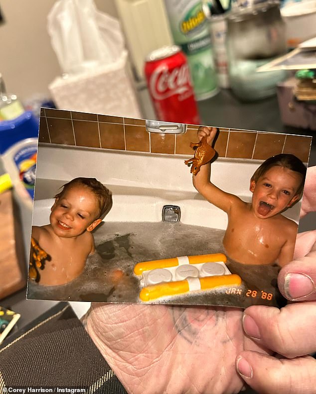 Adam's nickname was 'Wax' and his older brother Corey Harrison, 40, paid tribute to him this weekend with a sweet Instagram post