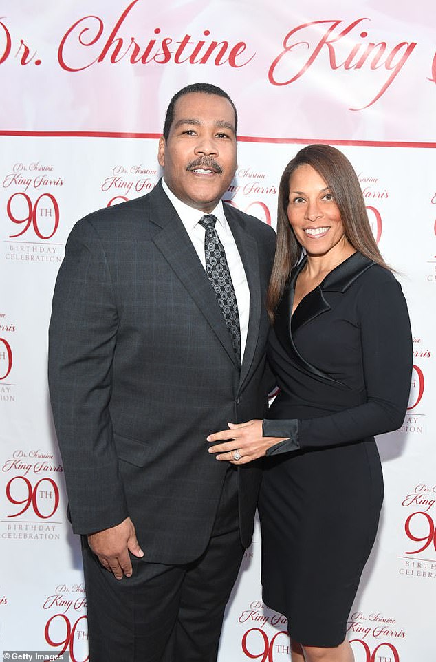 Dexter Scott King and his wife Leah Weber King.  The two married in a private ceremony in July 2013