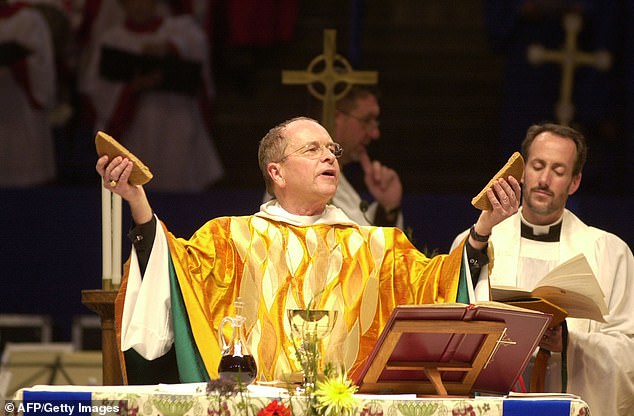 At one point Robinson was seen as the most dangerous man in the Church of England - with hundreds of parishes leaving the church when he was allowed in as bishop