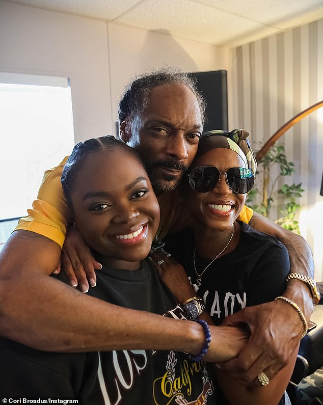 Cori with her father and mother Shante Broadus