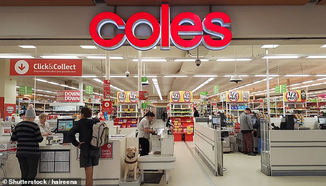 A Coles spokesperson said FEMAIL staff are always happy to assist shoppers with checkout (stock image)