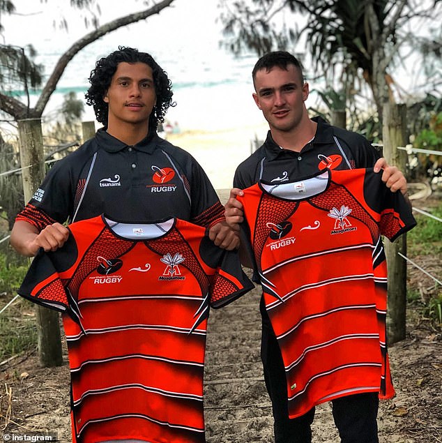 Mr Williams (pictured left) was a rising star footballer who had represented the Northern Territory at the junior level in rugby union