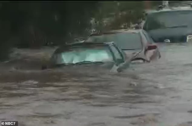 Several feet of water flooded the Mountain View, Shelltown and Southcrest neighborhoods, as well as several highways, including Interstate 15