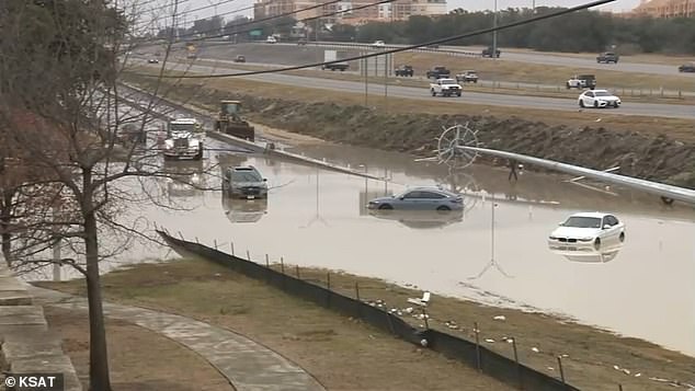 Up to two inches of rain has fallen in some parts of the San Antonio area since Sunday evening, according to the National Weather Service