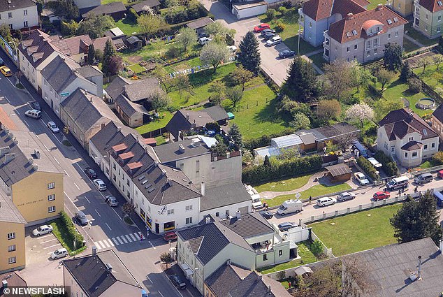 This overhead shot shows the street where Elisabeth Fritzl was kept in a cellar for more than twenty years