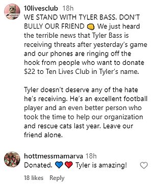 The Ten Lives Club has received donations from several football fans