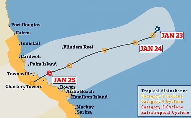 Cyclone Kirrily is expected to make landfall between Cairns and Mackay late Thursday or Friday morning