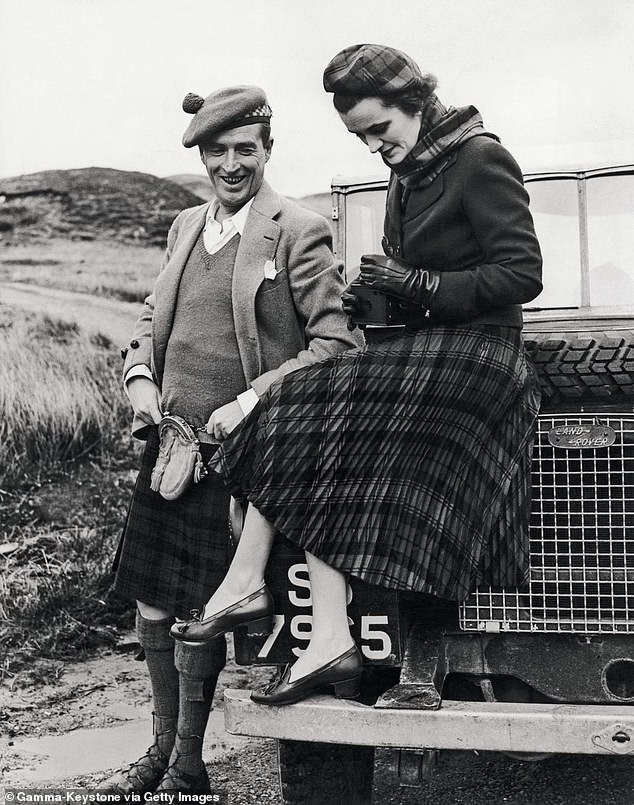 Society darling: Margaret married Ian Douglas Campbell, 11th Duke of Argyll, after meeting him on a train at Gare du Nord station in Paris in 1949.  In the photo: the couple in 1952