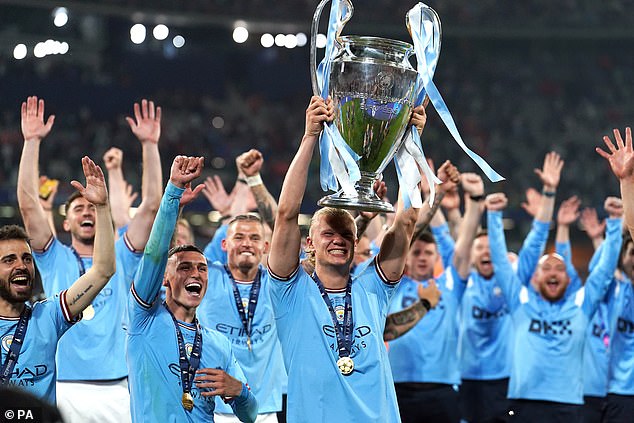 The two-year ban was overturned by CAS and City won the Treble last season