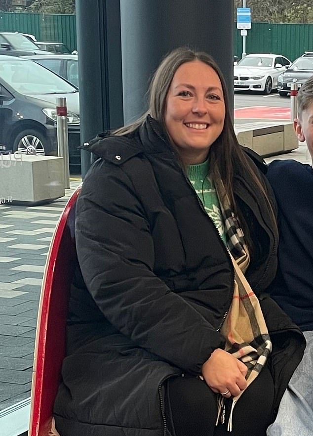 Mrs Payne (pictured), from Milton Keynes, underwent the 15-minute treatment - now available on the NHS - in January 2023, taking a pill containing an uninflated balloon.  At the time, the now 26-year-old weighed 13 years.  stone (88kg) and had a BMI of 36, which classified her as obese