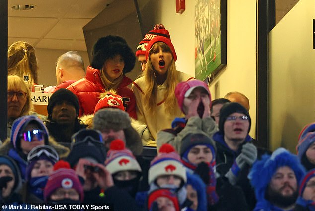 Swift was in a Highmark Stadium suite with the Kelce family, Brittany Mahomes and others