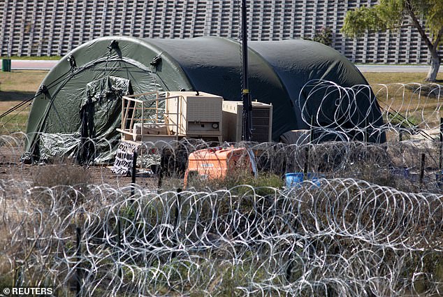 The Biden administration is in a standoff with Texas over 30 miles of sharp concertina wire around Eagle Pass along the Rio Grande on the southern border.