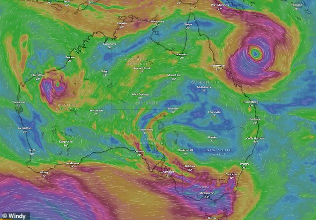 The latest models suggest Kirrily will make landfall late Thursday as a Category 2 system