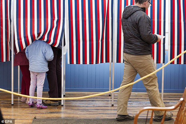 New Hampshire voters in Francestown cast their ballots Tuesday in the nation's first primary election.  Republican voters will choose between former President Donald Trump or his former UN ambassador.  Nikki Haley